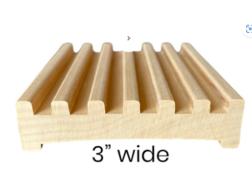3x4" Alder Wood Soap Dish - Extra Wide - Sustainable USA lumber