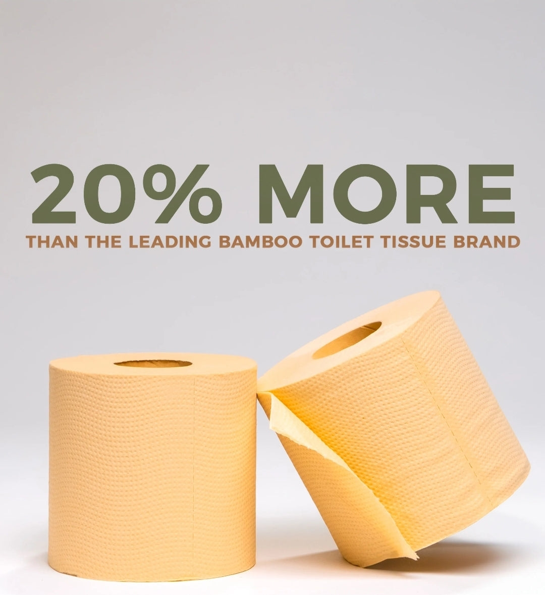 Bamboo Toilet Paper - 8 rolls - Unbleached, Non-Toxic