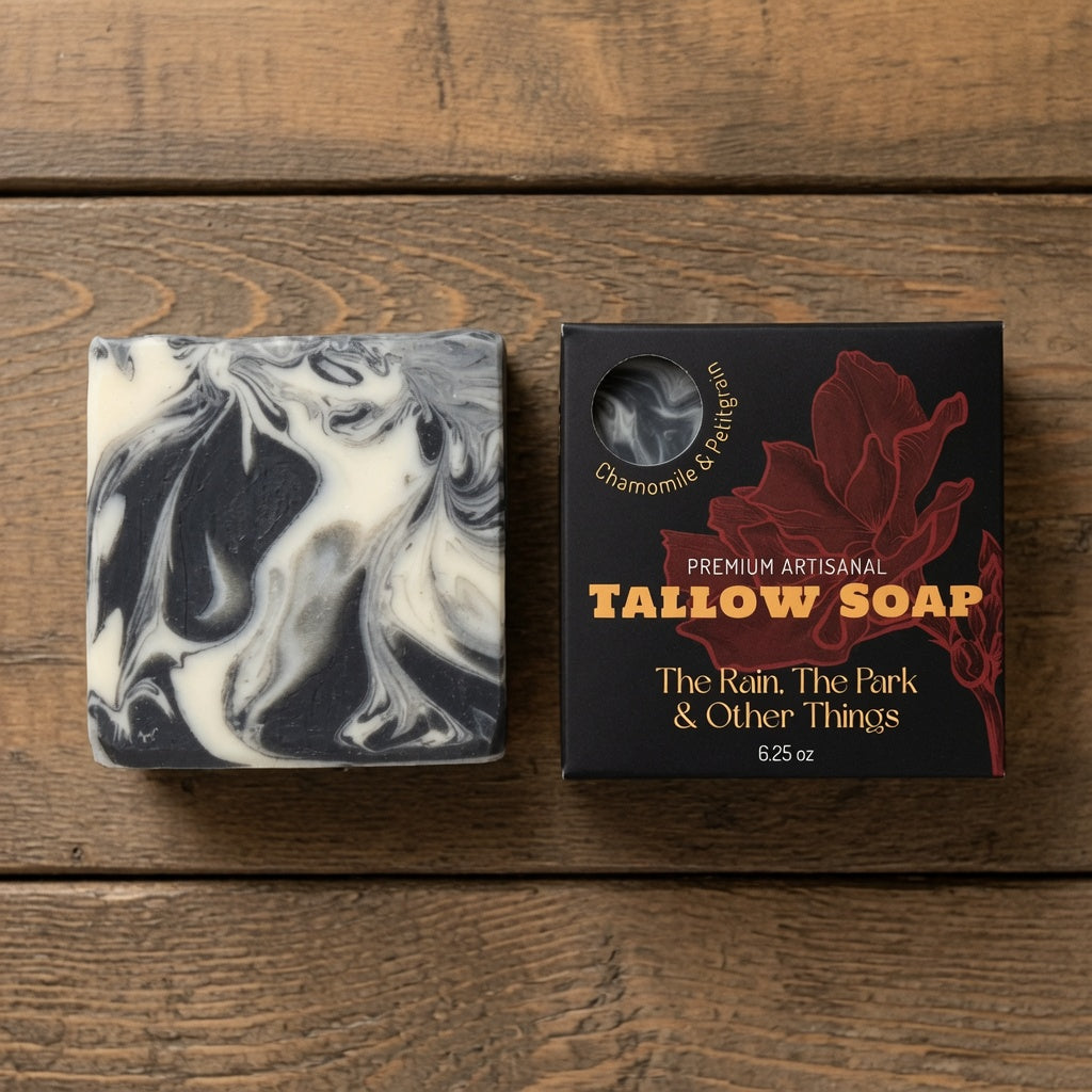 The Rain, The Park & Other Things - Tallow Soap with Activated Charcoal - 6.25 oz