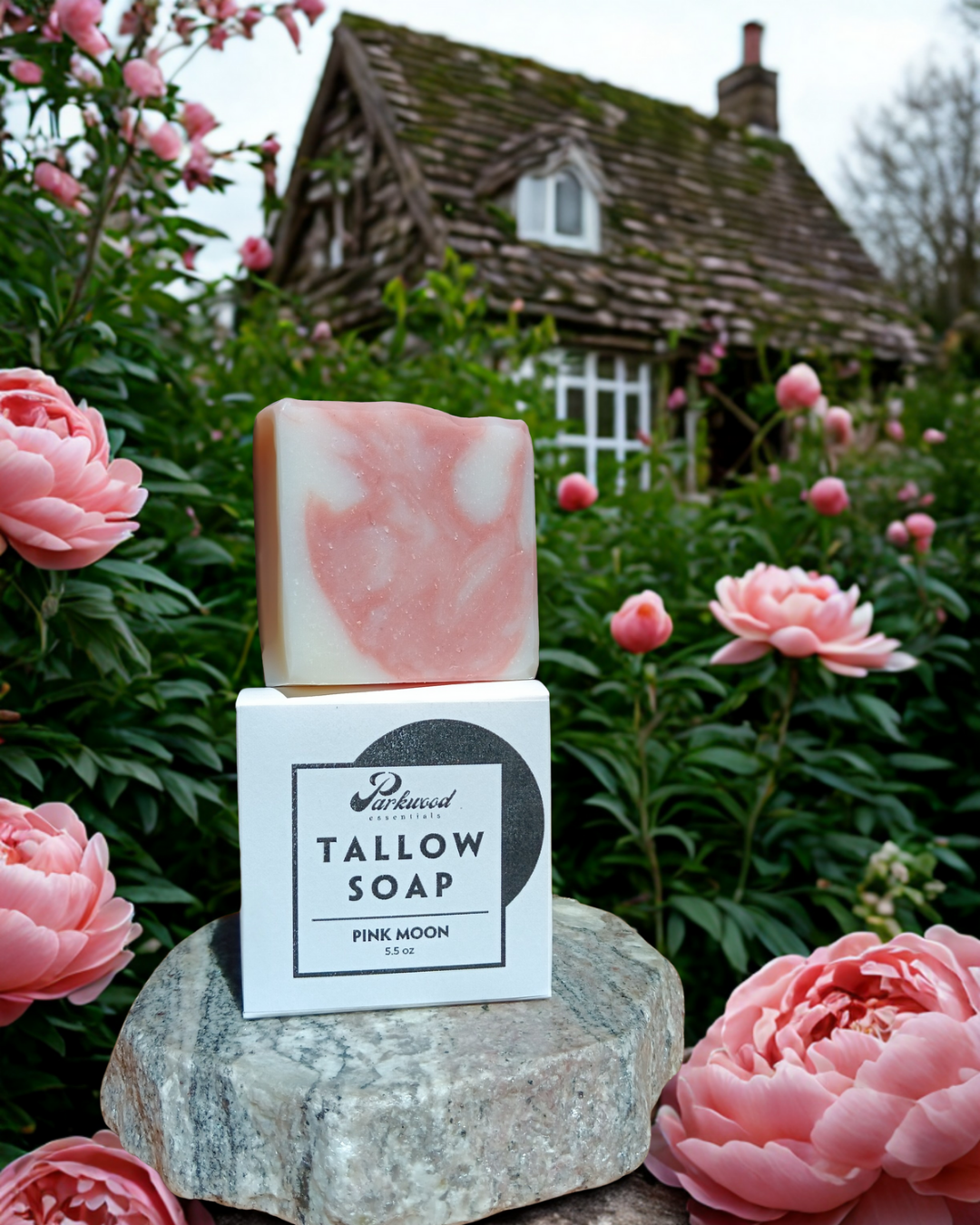 Pink Moon - Tallow Soap with Rose Clay - 6.25 oz
