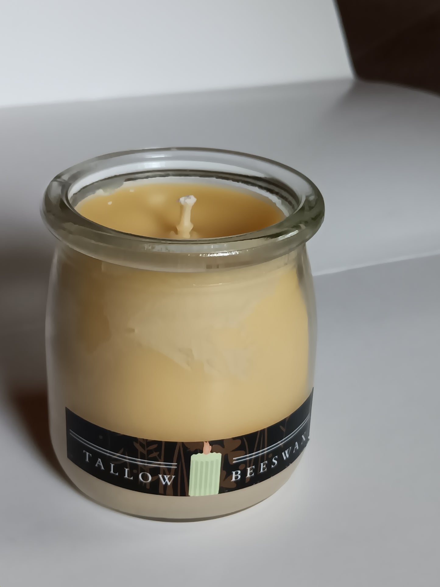 Tallow and Beeswax Candle "Wonderful Tonight" 5.5oz Recycled Yogurt Jar Vessel