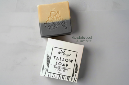 Going Up the Country - Tallow Soap with Bentonite Clay and Activated Charcoal - 6.25 oz