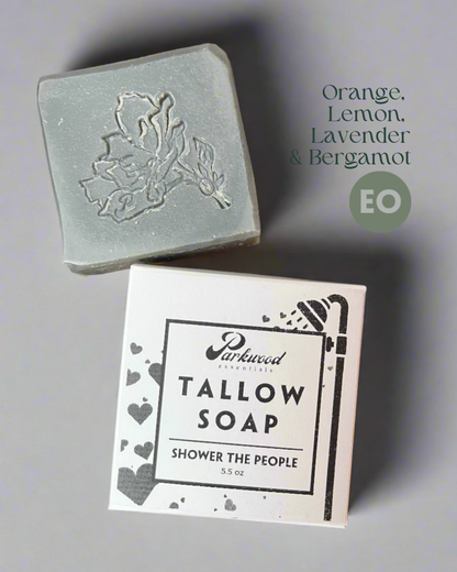Shower the People - Tallow Soap with Deep Sea Mud and Activated Charcoal - 6.25 oz