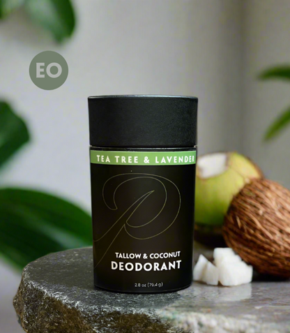 Tallow and Coconut Deodorant Stick 2.8oz - Tea Tree and Lavender