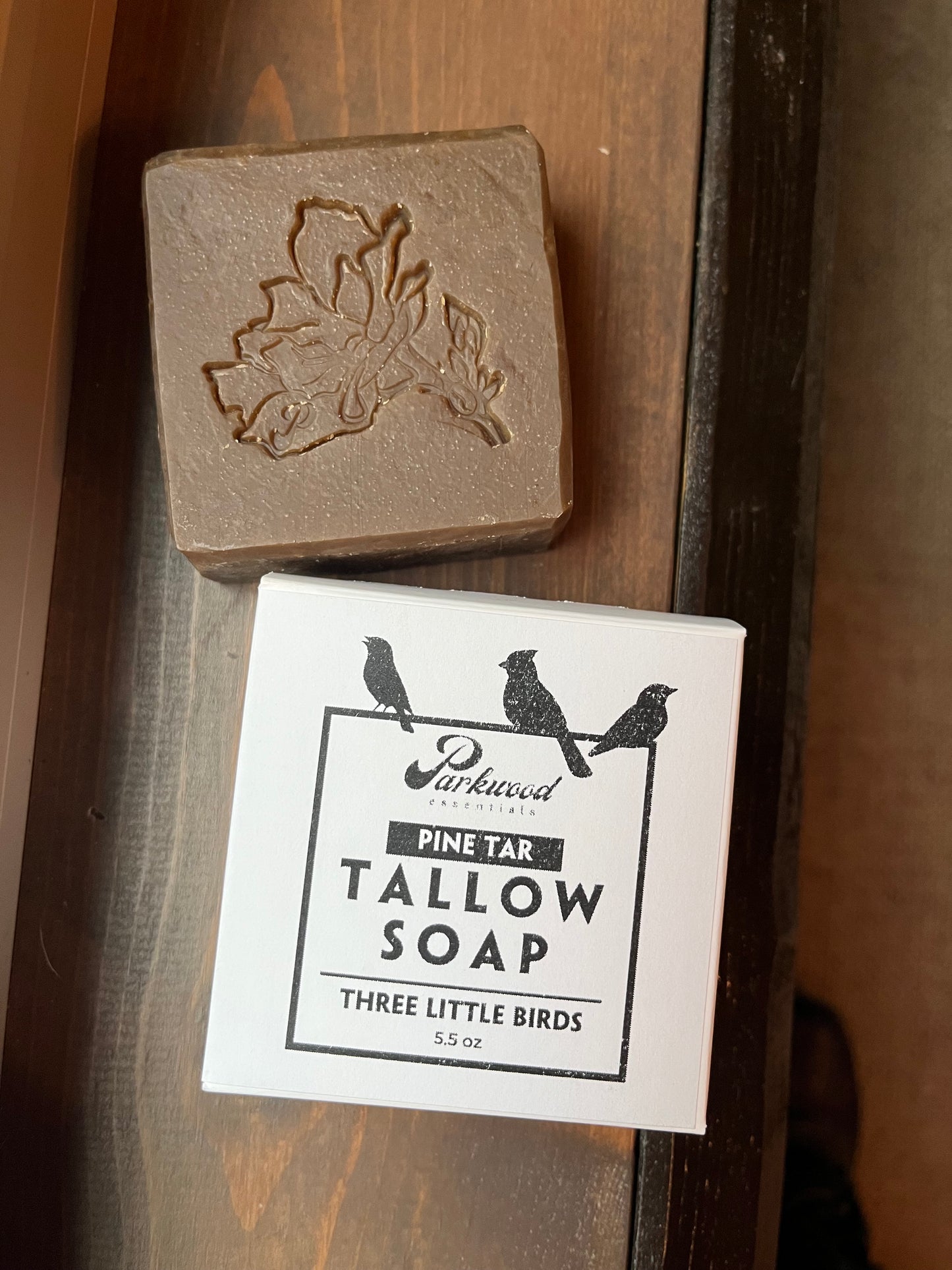 Three Little Birds Pine Tar & Tallow Soap 5.5 oz Bar