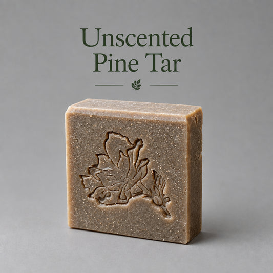 Three Little Birds - Tallow Soap - * Unscented * with 10% Pine Tar - 5.5 oz