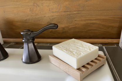 3x4" Alder Wood Soap Dish - Extra Wide - Sustainable USA lumber