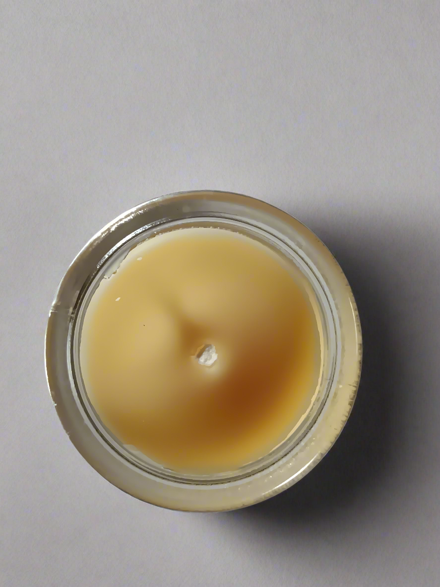 Tallow and Beeswax Candle "A Taste of Honey" 5.5oz Recycled Yogurt Jar Vessel