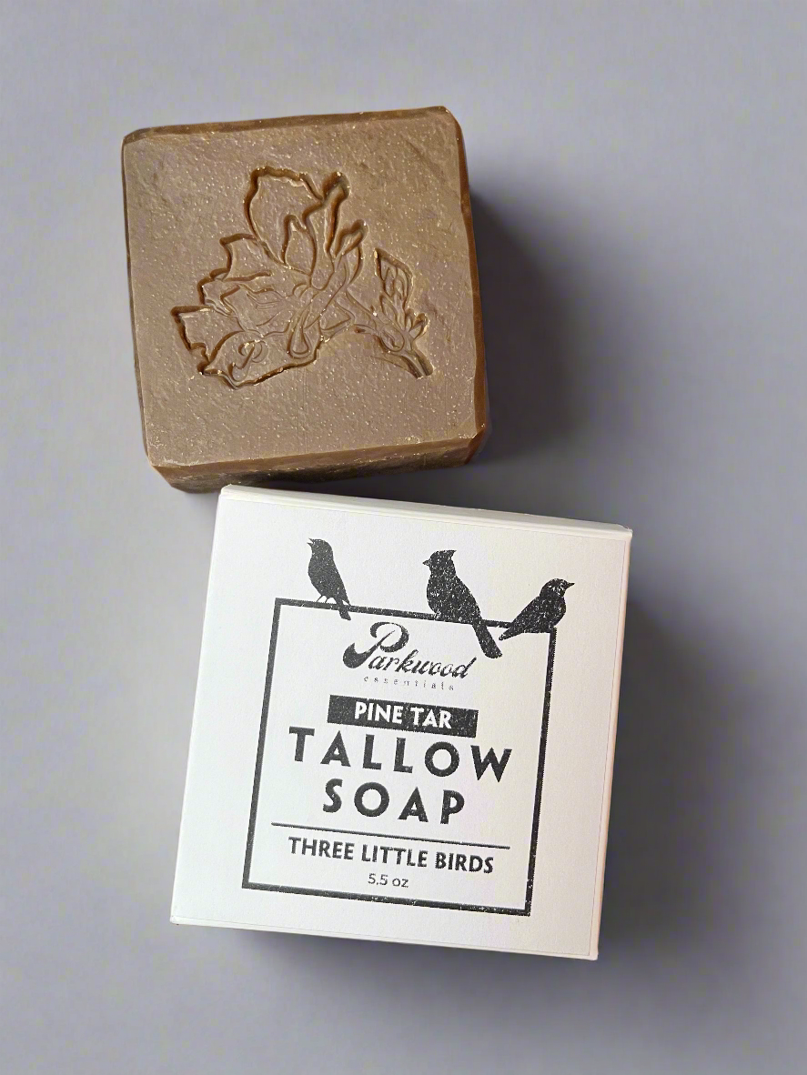 Three Little Birds Pine Tar & Tallow Soap 5.5 oz Bar