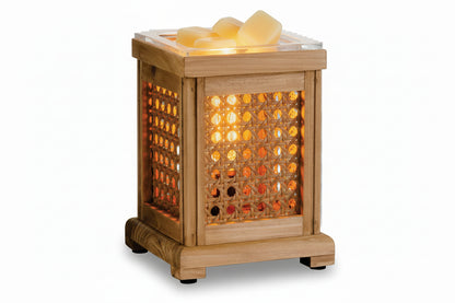 Wood & Cane Vintage Style Bulb Illumination Fragrance Warmer