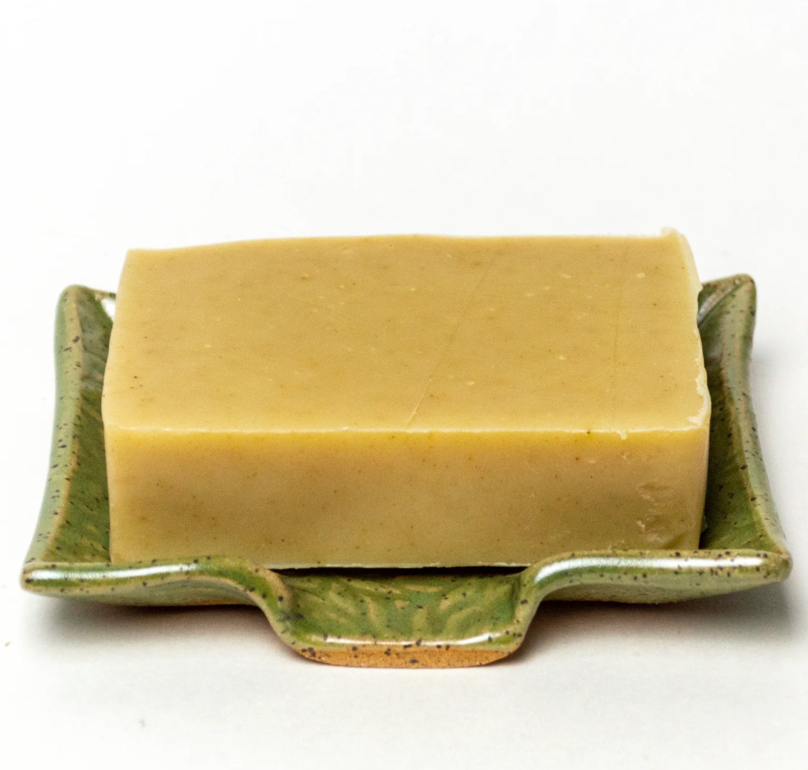 Woodland Mushroom Soap Dish - Handmade Stoneware Clay - Green