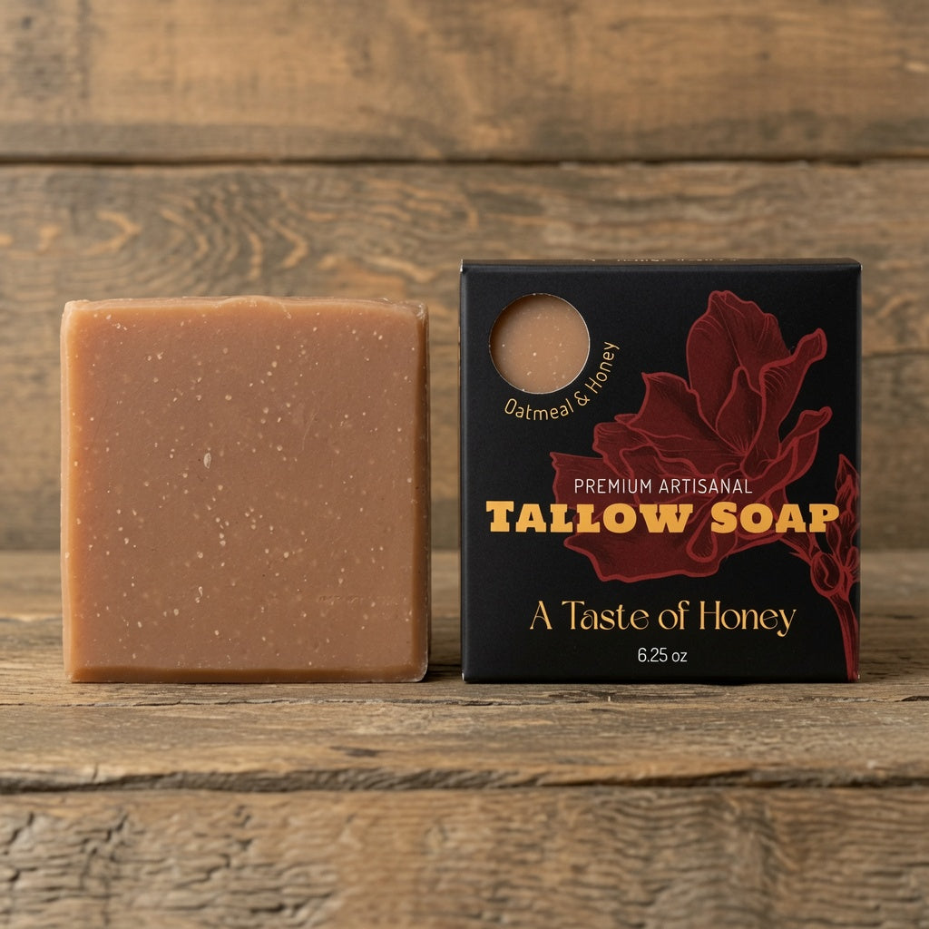 A Taste of Honey - Tallow Soap with Real Honey- 6.25 oz New Size