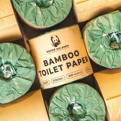 Bamboo Toilet Paper - 8 rolls - Unbleached, Non-Toxic
